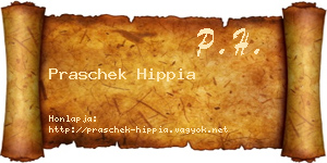 Praschek Hippia névjegykártya
